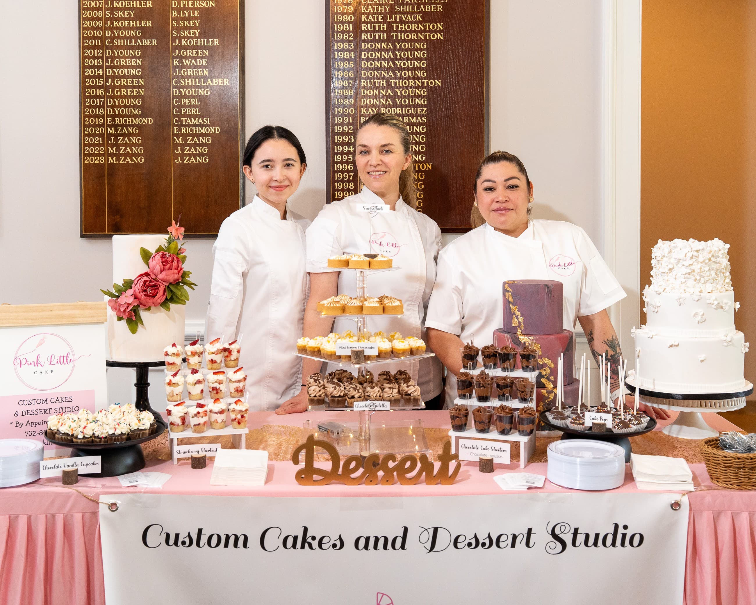 Dessert and cake display at a Princeton-area gala