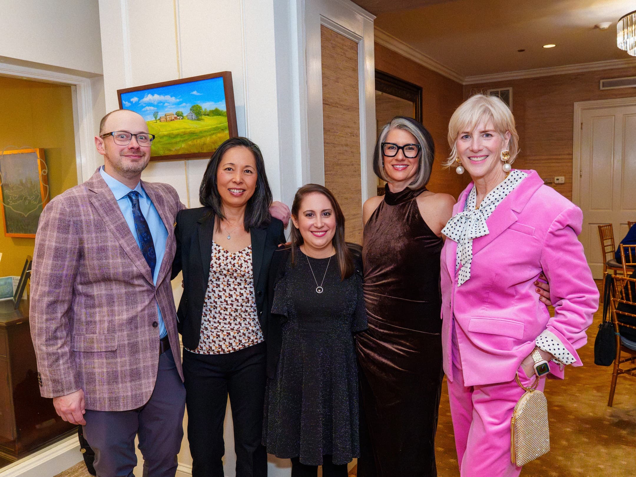 Formal group portrait at a Princeton-area gala