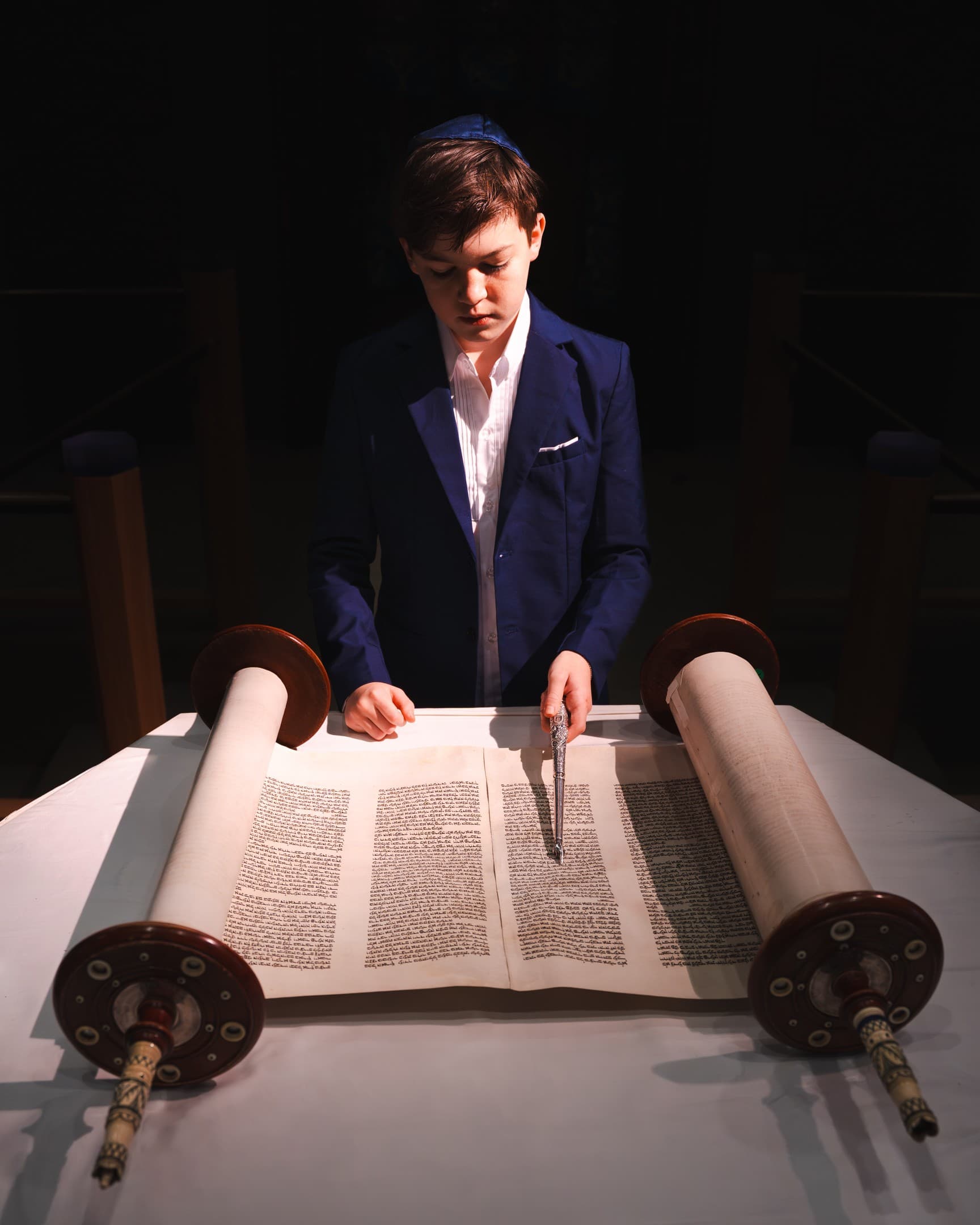 Bar mitzvah reading from the Torah, Princeton NJ