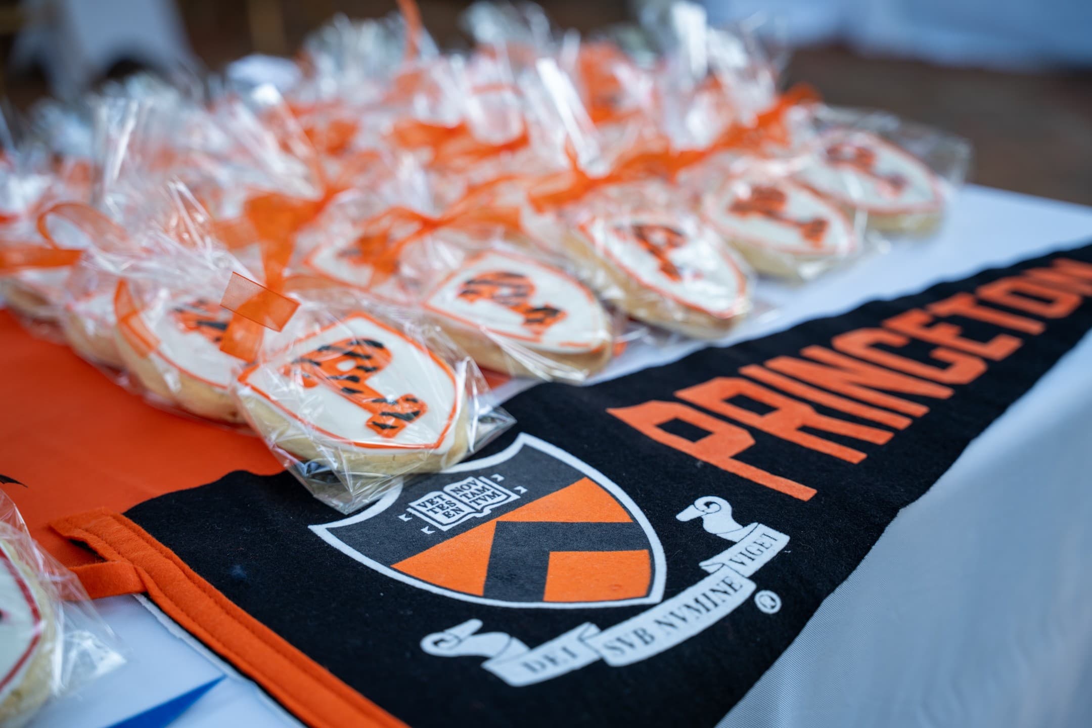 Custom cookies detail at a graduation party